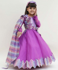 Purple Zig Zag Gown