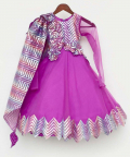 Purple Zig Zag Gown
