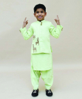 Green Jacket With Kurta And Salwar