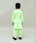 Green Jacket With Kurta And Salwar