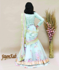 Blue Embroidery Choli With Blue Net Lehenga