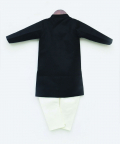 Black Ajkan With Off White Chudidar