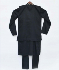 Black Gotta Embroidery Jacket With Kurta And Chudidar
