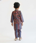 Printed Nehru jacket With Kurta And Pant
