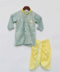 Aqua Blue Kurta With Dhoti