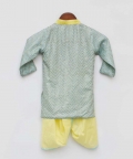 Aqua Blue Kurta With Dhoti