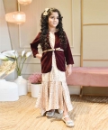 Fawn Sequins Embroidery Gown And Velvet Jacket