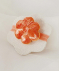 Flower Hair Ties,Orange