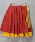Orange Yellow Peplum Blouse Lehnga Set