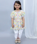 Multicolor hands holi Kurta Dhoti set