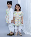 Multicolor hands holi Kurta Dhoti set