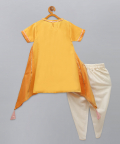 Ganpati Embroidered Assymetric Kurta Dhoti