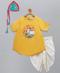 Pichwai Embroidered Kurta Dhoti