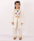 Happy Holi Yoke Embroidered Kurta Pyjama