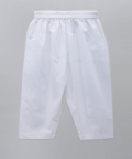 Tricolor Pom Pom Gota Finishing White Kurta Pyjama