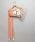 Floral Printed Off Shoulder Lehnga Set With Attached Dupatta