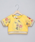 Yellow Floral Printed Lehnga Set