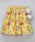 Yellow Floral Printed Lehnga Set