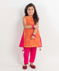 Rust-Pink Embroidered Kurta Set