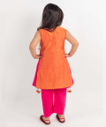 Rust-Pink Embroidered Kurta Set