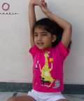 Giraffe T-Shirt,Pink