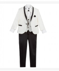 Ivory 5 Piece Tuxedo Suit