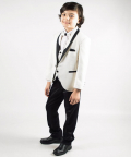 Ivory 5 Piece Tuxedo Suit