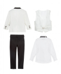Ivory 5 Piece Tuxedo Suit
