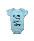 Happy First Father`s Day Crown Romper