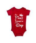 Happy First Father`s Day Crown Romper