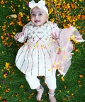 Chikankari Threadwork White Romper Set