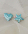 Heart-Star Clip,Light Blue