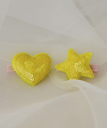 Heart-Star Clip,Yellow