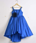 Flower Embelished Asymetric Gown