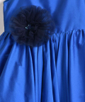 Flower Embelished Asymetric Gown