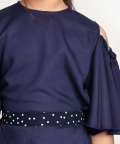 Jelly Jones Culotte With Cold Shoulder Top-Navy