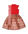 Rosy Red Lehenga, Blouse & Dupatta Set