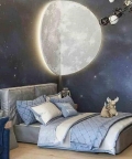 Bianca Blue Double Bed With Head Board