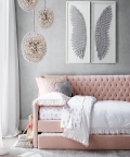 Ellla Peach Single Bed With Head Board