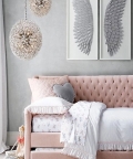 Ellla Peach Single Bed With Head Board