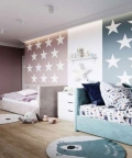 Zara Blue Single Bed With Head Board