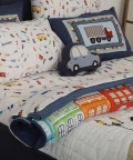 Wheels In The City Flat Sheet Super King Flat Sheet