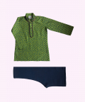 Block Printed And Embroidered Kurta Set