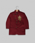 Wine Double Flap Coat