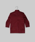 Wine Double Flap Coat
