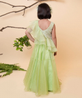 Green Heavy Ghaghra Set
