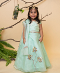 Green Lotus Ghaghra Set