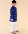 Blue Chikankari Kurta With Patiala