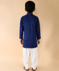 Blue Chikankari Kurta With Patiala