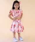 Floral Print Top And Skirt
